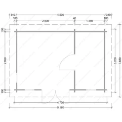 Abri En Bois Cloisonné 15m² MODERNE Traité Marron 28mm Gardy Shelter -Jardin Abri Boutique abri en bois cloisonne 15m moderne traite marron 28mm gardy shelter 2