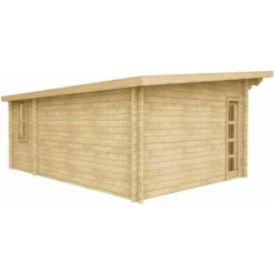 Abri En Bois Massif 22m² MODERNE - Madriers 40mm Gardy Shelter -Jardin Abri Boutique abri en bois massif 22m moderne madriers 40mm gardy shelter 4