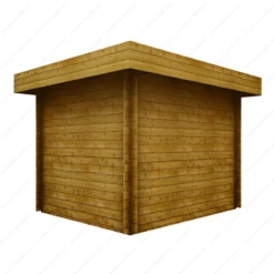 Abri En Bois Massif 7,5m² MODERNE Traité Marron 28mm Gardy Shelter -Jardin Abri Boutique abri en bois massif 75m moderne traite marron 28mm gardy shelter 4