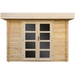 Abri En Bois Massif 9m² MODERNE - Madriers 28mm Gardy Shelter -Jardin Abri Boutique abri en bois massif 9m moderne madriers 28mm gardy shelter 5