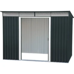 Abri En Métal Anthracite Avec Puits De Lumière Skylight 4,85m² DURAMAX + Kit Ancrage -Jardin Abri Boutique abri en metal anthracite avec puits de lumiere skylight 484m duramax kit ancrage 2