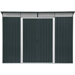 Abri En Métal Anthracite Avec Puits De Lumière Skylight 4,85m² DURAMAX + Kit Ancrage -Jardin Abri Boutique abri en metal anthracite avec puits de lumiere skylight 484m duramax kit ancrage 3