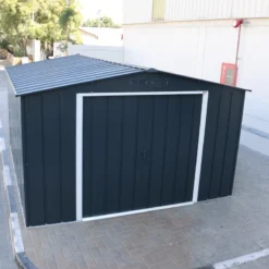 Abri En Métal Parois Hautes Anthracite Colussus 9,74m² DURAMAX + Kit Ancrage -Jardin Abri Boutique abri en metal parois hautes anthracite colussus 972m duramax kit ancrage 3