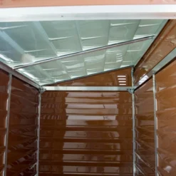 Abri En Polycarbonate 2,06m² Monopente Skylight Amber - Palram - Canopia -Jardin Abri Boutique abri en polycarbonate 206m monopente skylight amber palram 2
