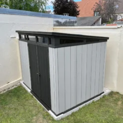 Abri Monopente En Résine Brossée Brossium 6m² + Plancher KETER -Jardin Abri Boutique abri en resine brossee monopente brossium 6m plancher keter 5