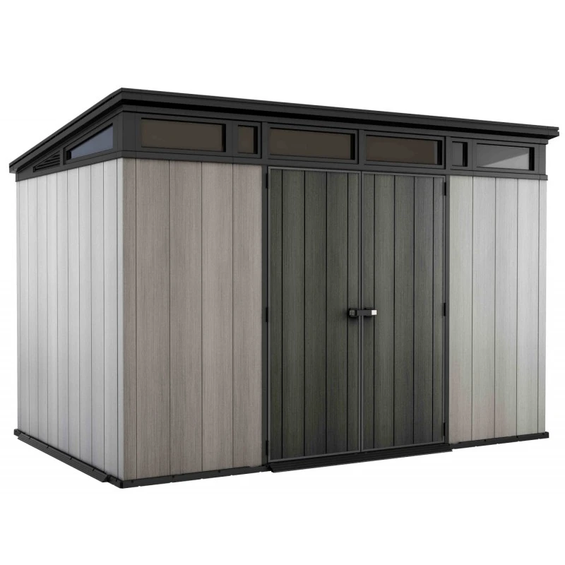 Abri Monopente En Résine Brossée Brossium 7,4m² + Plancher KETER 2 Abri Monopente En Résine Brossée Brossium 7,4m² + Plancher KETER – Image 2