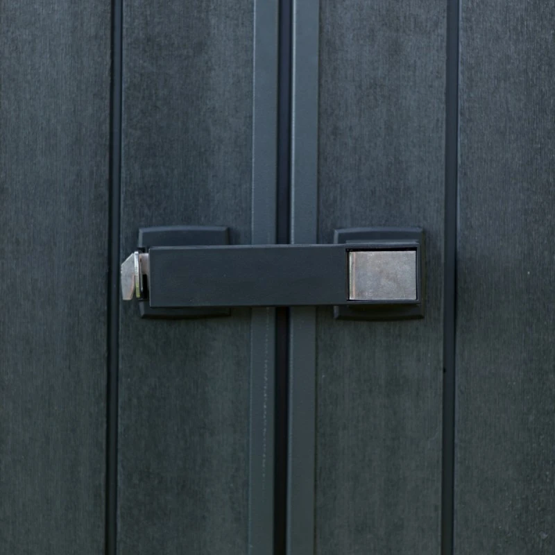 Abri Monopente En Résine Brossée Brossium 7,4m² + Plancher KETER 3 Abri Monopente En Résine Brossée Brossium 7,4m² + Plancher KETER – Image 3