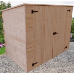 Abri Mural En Bois Brut 2,37m² Avec Large Double Porte - Habrita -Jardin Abri Boutique abri mural en bois brut 237m avec large double porte habrita 2