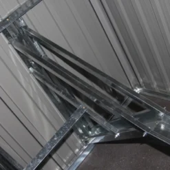 Abri Pour 4 Vélos En Acier Galvanisé Gris Avec Rails De Rangement 4,02m² - Chalet Et Jardin -Jardin Abri Boutique abri pour 4 velos en acier galvanise gris avec rails de rangement 402m chalet et jardin 2