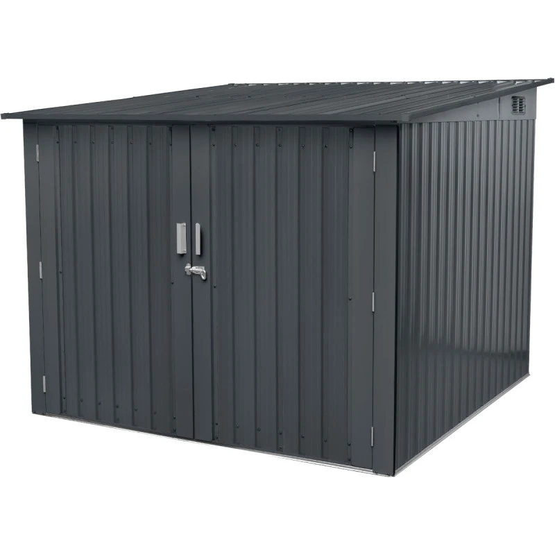 Abri Pour 4 Vélos En Métal Anthracite 4,2m² + Kit D'ancrage X-METAL 2 Abri Pour 4 Vélos En Métal Anthracite 4,2m² + Kit D'ancrage X-METAL – Image 2