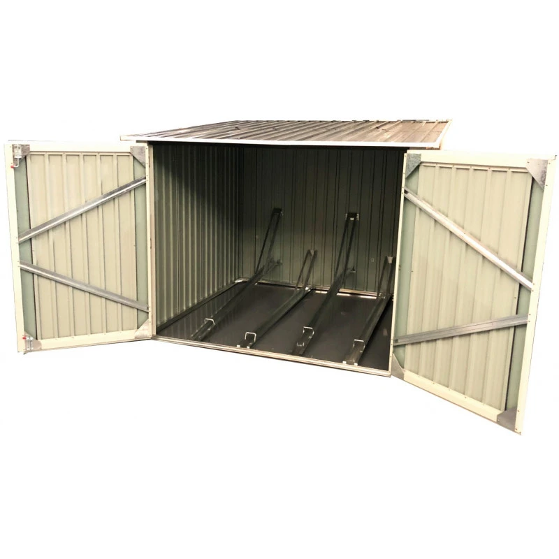 Abri Pour 4 Vélos En Métal Anthracite 4,2m² + Kit D'ancrage X-METAL 3 Abri Pour 4 Vélos En Métal Anthracite 4,2m² + Kit D'ancrage X-METAL – Image 3
