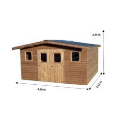 Abri Thermabri 15,14m² En Bois Thermo Traité Toiture En Acier HABRITA 8 Abri Thermabri 15,14m² En Bois Thermo Traité Toiture En Acier HABRITA -Jardin Abri Boutique abri thermabri 1514m en bois thermo traite toiture en acier habrita 2