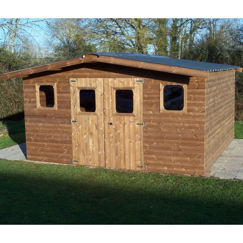 Abri Thermabri 15,14m² En Bois Thermo Traité Toiture En Acier HABRITA 1 Abri Thermabri 15,14m² En Bois Thermo Traité Toiture En Acier HABRITA