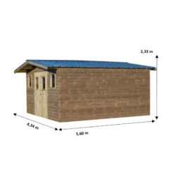 Abri Thermabri 24,30m² En Bois Thermo Traité Toiture En Acier HABRITA 8 Abri Thermabri 24,30m² En Bois Thermo Traité Toiture En Acier HABRITA -Jardin Abri Boutique abri thermabri 2382m en bois thermo traite toiture en acier habrita 2