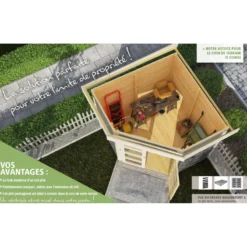 Abri Toit Plat 4,62m² Goldendorf 3 En Bois Vitrifié Gris 19mm - Karibu -Jardin Abri Boutique abri toit plat 462m goldendorf 3 en bois vitrifie gris 19mm karibu 2