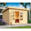 Abri Toit Plat 9,55m² Bois Massif 40mm Northeim 3 – Karibu