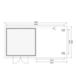 Abri Toit Plat 9,55m² Bois Massif Gris Terre 40mm Northeim 3 Avec Appentis 330cm – Karibu -Jardin Abri Boutique abri toit plat 955m bois massif gris terre 40mm northeim 3 avec appentis 330cm woodfeeling 2