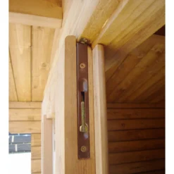 Abri Toit Plat 9m² PLUS 40mm + Terrasse 9m² Traité Marron Gardy Shelter -Jardin Abri Boutique abri toit plat 9m plus 40mm terrasse 9m traite marron gardy shelter 5