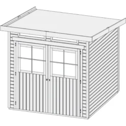 Abri Toit Plat En Bois Massif 19mm 4.62m² Glücksburg 3 - Karibu -Jardin Abri Boutique abri toit plat en bois massif 19mm 462m glucksburg 3 karibu 5