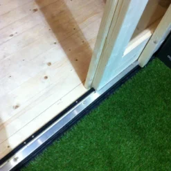 Abri Toit Plat En Bois Massif 19mm Qubic 6,05m² + Appentis 5,6m² - Karibu -Jardin Abri Boutique abri toit plat en bois massif 19mm qubic 605m avec appentis karibu 4