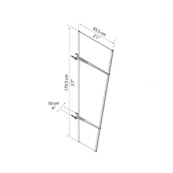 Auvent Latéral En Acrylique Transparent Pegasus™ 620 – Palram - Canopia -Jardin Abri Boutique auvent lateral en acrylique transparent pegasus 620 palram 2