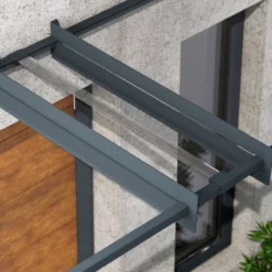 Auvent Marquise En Acrylique Gris Clair NANCY™ 3000 – Canopia By Palram -Jardin Abri Boutique auvent marquise en acrylique gris clair nancy 3000 canopia 3