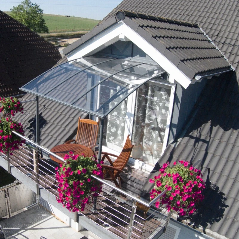 Auvent Marquise En Acrylique Transparent Vega™ 2000 – Palram - Canopia 2 Auvent Marquise En Acrylique Transparent Vega™ 2000 – Palram - Canopia – Image 2