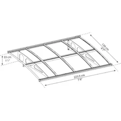 Auvent Marquise En Polycarbonate 6mm Bordeaux™ 2230 – Canopia By Palram -Jardin Abri Boutique auvent marquise en polycarbonate 6mm bordeaux 2230 palram canopia 5