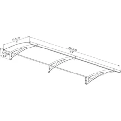 Auvent Marquise Transparent AQUILA™ 2050 - Palram - Canopia -Jardin Abri Boutique auvent marquise transparent aquila 2050 palram 3