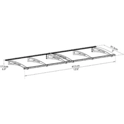 Auvent Marquise Transparent AQUILA™ 4100 - Palram - Canopia -Jardin Abri Boutique auvent marquise transparent aquila 4100 palram 4