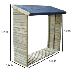 Bucher Mural 2 Stères En Bois Massif Certifié FSC Traité Autoclave -Jardin Abri Boutique bucher mural en bois massif certifie traite autoclave 2