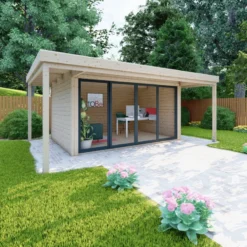 Bureau De Jardin En Bois Massif Avec Terrasse 16,5m² - Madriers 40mm Gardy Shelter -Jardin Abri Boutique bureau de jardin en bois massif avec terrasse 165m madriers 40mm gardy shelter 2