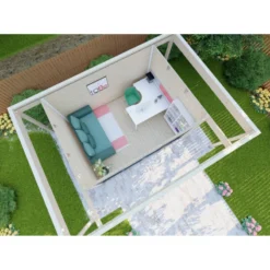 Bureau De Jardin En Bois Massif Avec Terrasse 16,5m² - Madriers 40mm Gardy Shelter -Jardin Abri Boutique bureau de jardin en bois massif avec terrasse 165m madriers 40mm gardy shelter 4