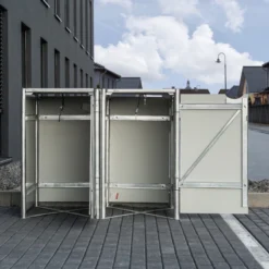 Cache-poubelle 2 Compartiments Müllbox En Aluminium Noir 2x240L – HIDE 8 Cache-poubelle 2 Compartiments Müllbox En Aluminium Noir 2x240L – HIDE -Jardin Abri Boutique cache poubelle 2 compartiments mullbox en aluminium noir 2x240l hide 2