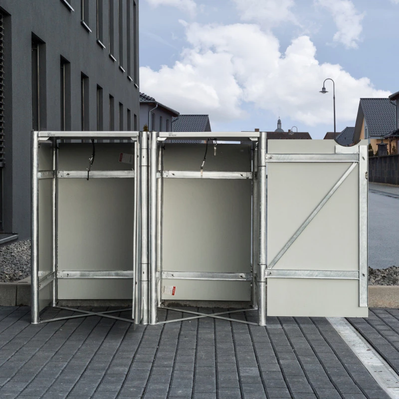 Cache-poubelle 2 Compartiments Müllbox En Aluminium Noir 2x240L – HIDE 3 Cache-poubelle 2 Compartiments Müllbox En Aluminium Noir 2x240L – HIDE – Image 3