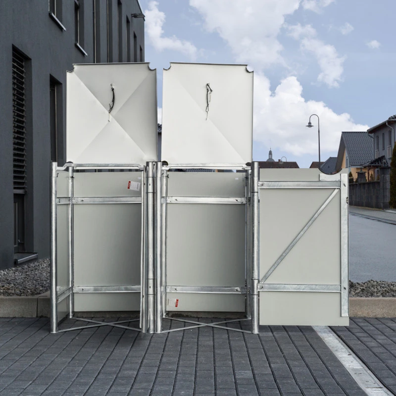 Cache-poubelle 2 Compartiments Müllbox En Aluminium Noir 2x240L – HIDE 4 Cache-poubelle 2 Compartiments Müllbox En Aluminium Noir 2x240L – HIDE – Image 4