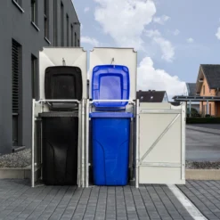 Cache-poubelle 2 Compartiments Müllbox En Aluminium Noir 2x240L – HIDE 11 Cache-poubelle 2 Compartiments Müllbox En Aluminium Noir 2x240L – HIDE -Jardin Abri Boutique cache poubelle 2 compartiments mullbox en aluminium noir 2x240l hide 5