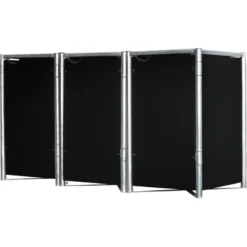 Cache-poubelle 3 Compartiments Müllbox En Aluminium Noir 3x240L – HIDE 8 Cache-poubelle 3 Compartiments Müllbox En Aluminium Noir 3x240L – HIDE -Jardin Abri Boutique cache poubelle 3 compartiments mullbox en aluminium noir 3x240l hide 2