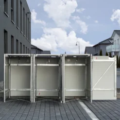 Cache-poubelle 3 Compartiments Müllbox En Aluminium Noir 3x240L – HIDE 10 Cache-poubelle 3 Compartiments Müllbox En Aluminium Noir 3x240L – HIDE -Jardin Abri Boutique cache poubelle 3 compartiments mullbox en aluminium noir 3x240l hide 4