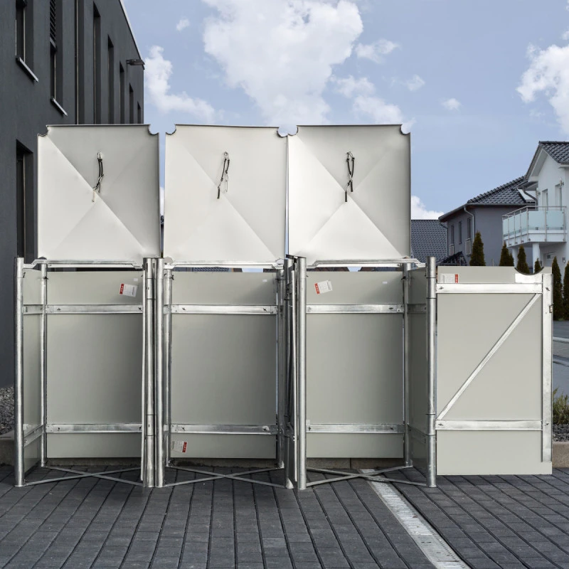 Cache-poubelle 3 Compartiments Müllbox En Aluminium Noir 3x240L – HIDE 6 Cache-poubelle 3 Compartiments Müllbox En Aluminium Noir 3x240L – HIDE – Image 6