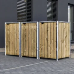Cache-poubelle 3 Compartiments Müllbox En Bois Traité Naturel 3x240L – HIDE 10 Cache-poubelle 3 Compartiments Müllbox En Bois Traité Naturel 3x240L – HIDE -Jardin Abri Boutique cache poubelle 3 compartiments mullbox en bois traite naturel 3x240l hide 4