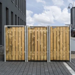 Cache-poubelle 3 Compartiments Müllbox En Bois Traité Naturel 3x240L – HIDE 11 Cache-poubelle 3 Compartiments Müllbox En Bois Traité Naturel 3x240L – HIDE -Jardin Abri Boutique cache poubelle 3 compartiments mullbox en bois traite naturel 3x240l hide 5