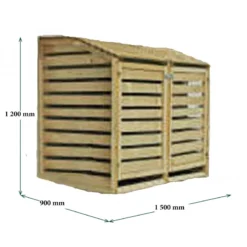 Cache Poubelle Double En Bois Massif Certifié Traité Autoclave -Jardin Abri Boutique cache poubelle double en bois massif certifie traite autoclave 3