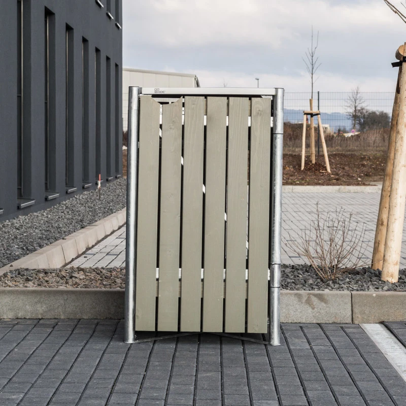 Cache-poubelle Müllbox En Bois Traité Gris 140L – HIDE 4 Cache-poubelle Müllbox En Bois Traité Gris 140L – HIDE – Image 4