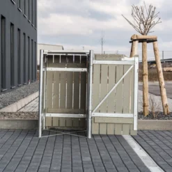 Cache-poubelle Müllbox En Bois Traité Gris 140L – HIDE 10 Cache-poubelle Müllbox En Bois Traité Gris 140L – HIDE -Jardin Abri Boutique cache poubelle mullbox en bois traite gris 140l hide 4