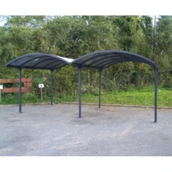Carport 2 Voitures En Aluminium Et Polycarbonate 6mm ANTI-UV - Habrita -Jardin Abri Boutique carport 2 voitures en aluminium et polycarbonate 6mm anti uv 4