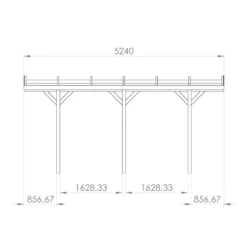 Carport Adossé 1 Voiture HENRI En Pin Traité Autoclave 15,77m² - Forest Style 7 Carport Adossé 1 Voiture HENRI En Pin Traité Autoclave 15,77m² - Forest Style -Jardin Abri Boutique carport adosse 1 voiture pin traite autoclave 1572m 2