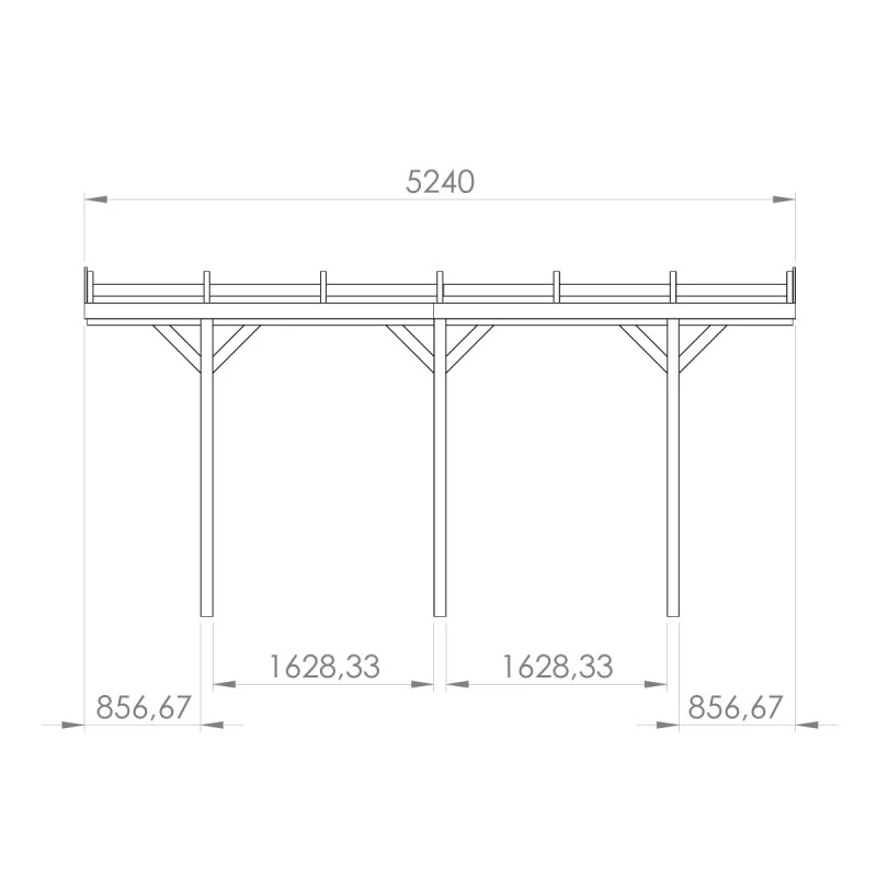 Carport Adossé 1 Voiture HENRI En Pin Traité Autoclave 15,77m² - Forest Style 3 Carport Adossé 1 Voiture HENRI En Pin Traité Autoclave 15,77m² - Forest Style – Image 3