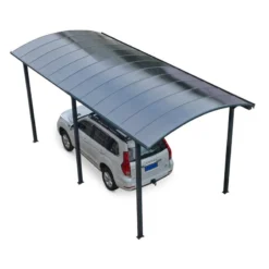 Carport Camping Car Anthracite En Aluminium 3,59x7,62m Et Polycarbonate 6mm X-METAL -Jardin Abri Boutique carport camping car en aluminium anthracite 359x762m et polycarbonate 6mm x metal 2