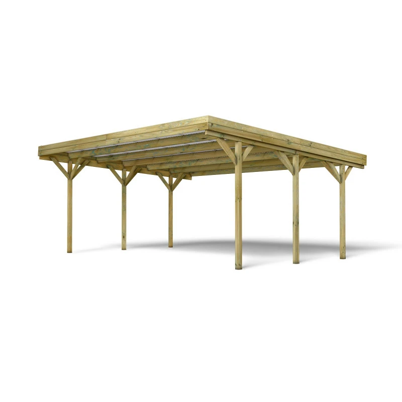 Carport Double 31m² En Bois Autoclave FSC Jean – Forest Style 2 Carport Double 31m² En Bois Autoclave FSC Jean – Forest Style – Image 2